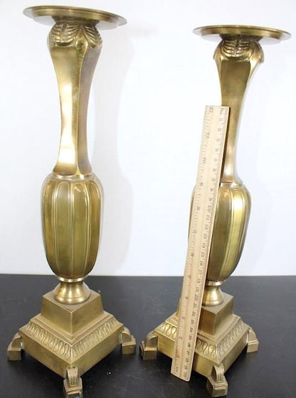 Antique Brass Candle Holders (Set of 2)