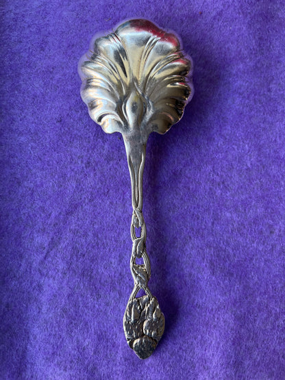 Sterling Serving Spoon - Strawberry Themed Handle