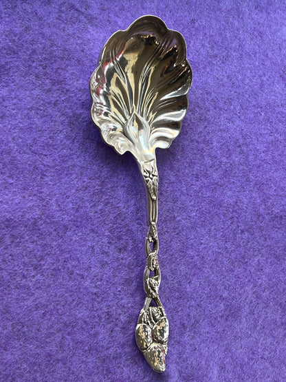 Sterling Serving Spoon - Strawberry Themed Handle