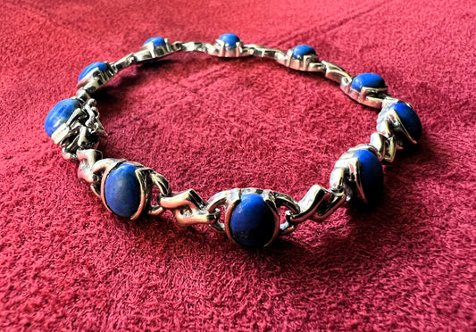 Sterling Silver Lapis Lazuli Bracelet