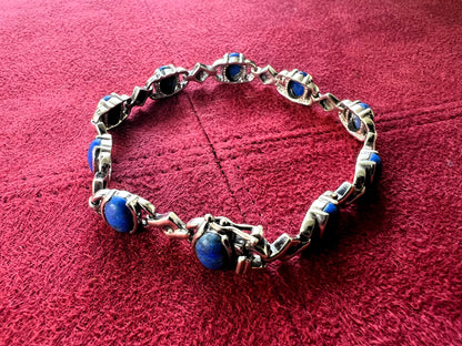 Sterling Silver Lapis Lazuli Bracelet