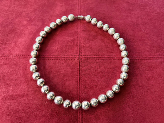 Vintage Taxco Sterling Silver Pearl Necklace