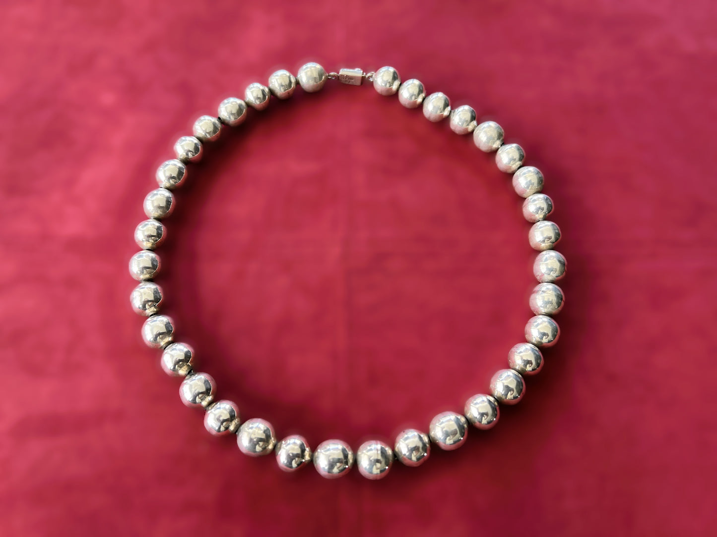 Vintage Taxco Sterling Silver Pearl Necklace