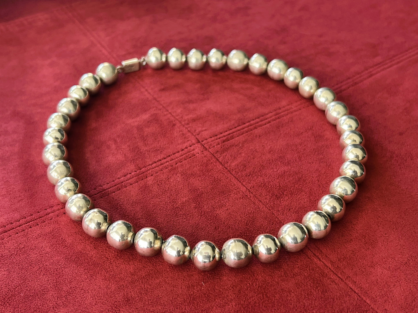 Vintage Taxco Sterling Silver Pearl Necklace