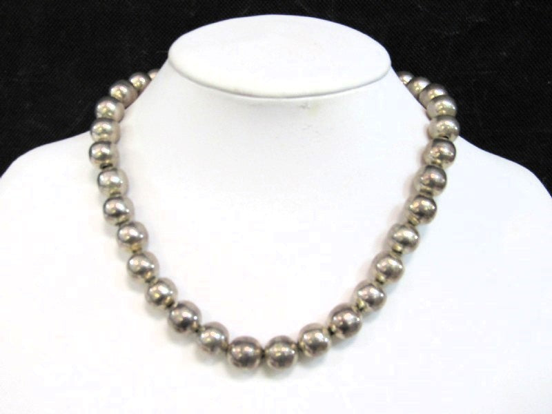 Vintage Taxco Sterling Silver Pearl Necklace