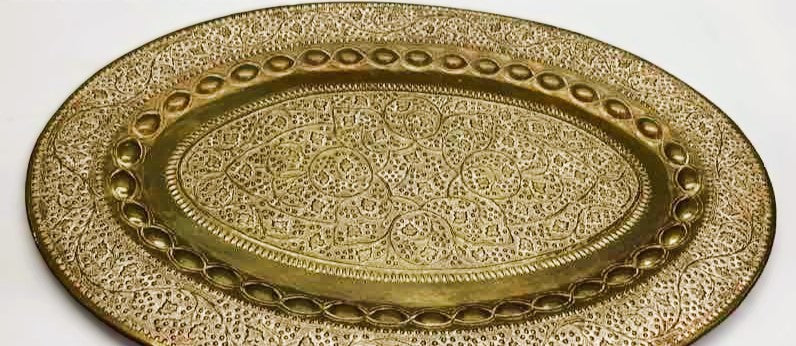 Moroccan Brass Platter – Late 19th to Early 20th Century