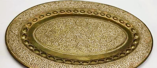 Moroccan Brass Platter – Late 19th to Early 20th Century