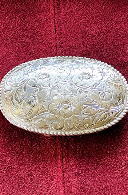 Sterling Silver Belt Buckle (w/ 22kt gold details)